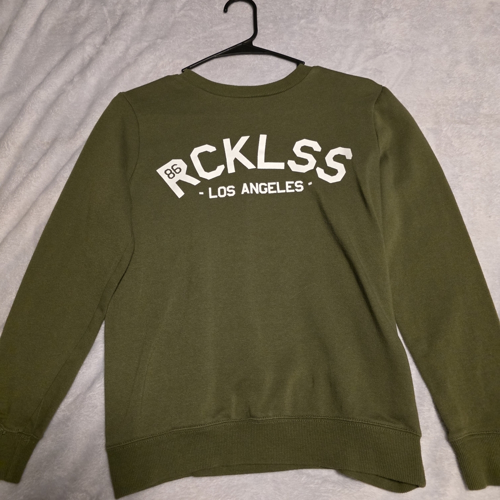 Young & Reckless Olive Crewneck Sweater